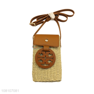 Fashionable Handmade Straw Bag Ladies Cross Body Bag