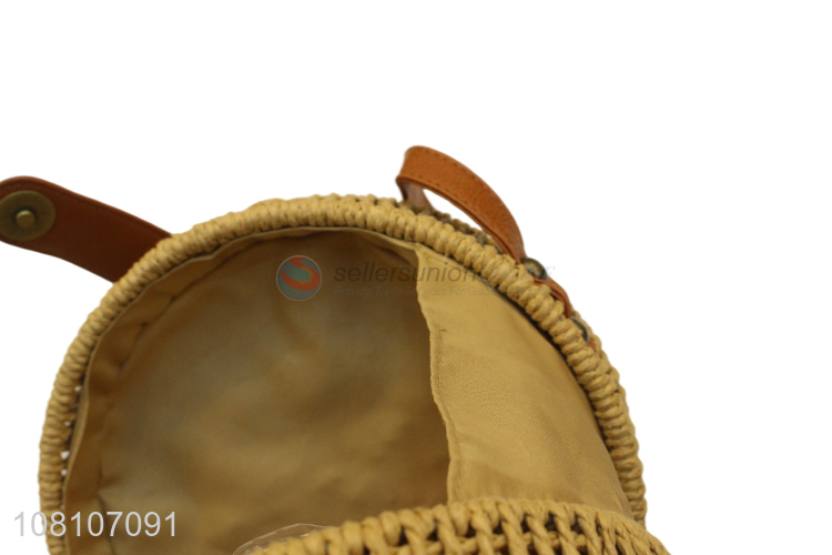 Latest Summer Natural Weave Round Straw Bag Shoulder Bag