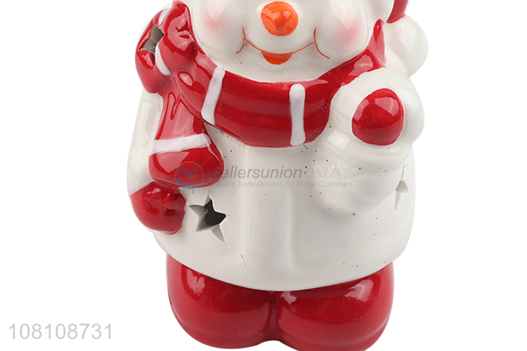 Wholesale holiday decoration christmas LED ceramic ornaments