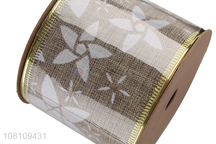 Online wholesale glitter faux jute Christmas ribbon roll