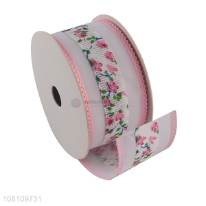 Online wholesale floral printing Christmas <em>ribbon</em> for DIY <em>craft</em>