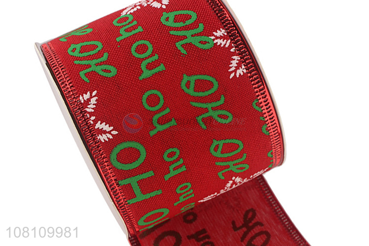 China supplier letters printed Christmas ribbons for decoration