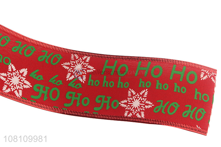 China supplier letters printed Christmas ribbons for decoration