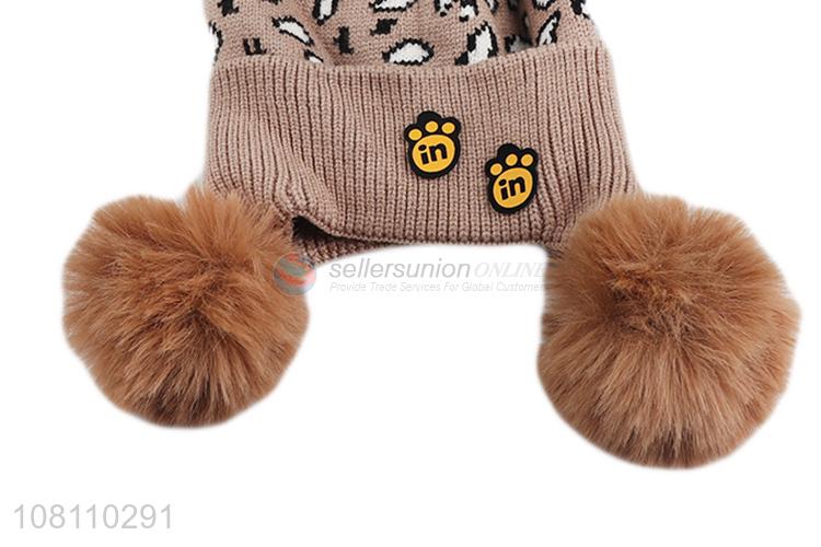 Online wholesale soft warm earmuffs hats for kids