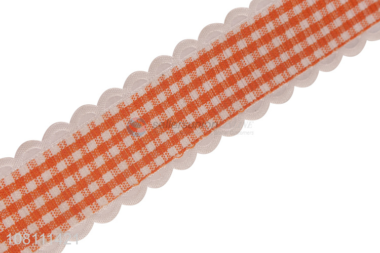 New Design Fashion Plaid Polyester Ribbon For Decoration