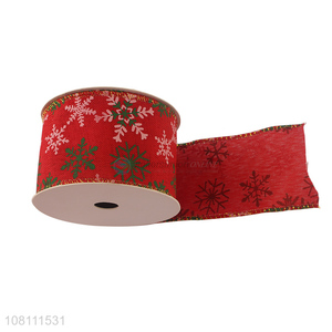 New Style Christmas Printed Wired Edge <em>Ribbon</em> DIY <em>Craft</em> <em>Ribbon</em>