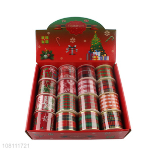 China Factory Supplies Christmas Printed Christmas Ribbons Set