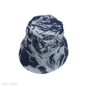 Online wholesale unisex denim bucket hat summer outdoor sun hat