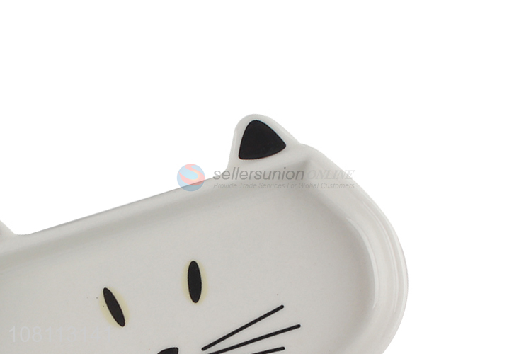 Yiwu market creative ceramic cat plates kitchen sauce plate