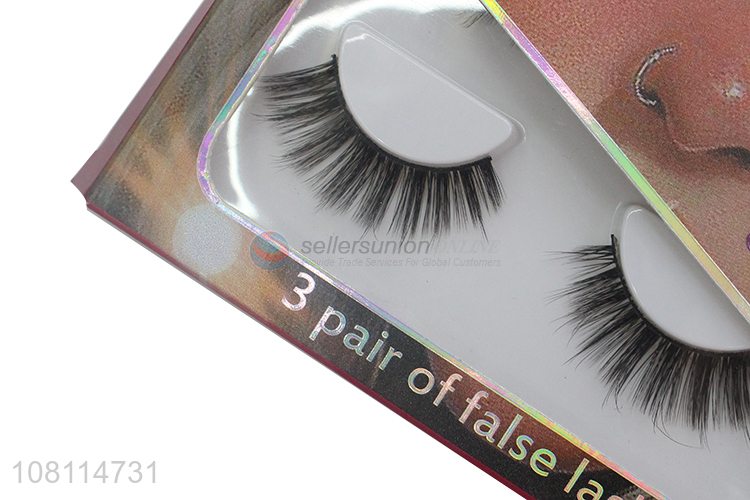 Yiwu wholesale natural handmade 3D false eyelashes