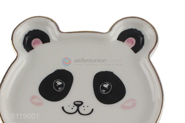 Hot products panda shape household ceramic plate for table decoration