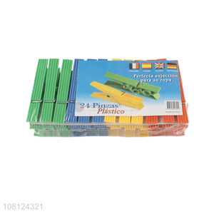 Custom Colorful Clothes Pegs Plastic Clothespin Set