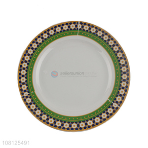 Good quality delicate pattern shallow ceramic serving plate