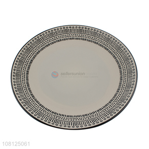 Recent design large ceramic dinner plate serving platter