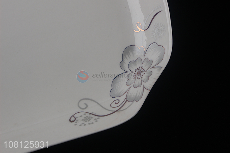 Hot selling household ceramic fish plate restaurant plate