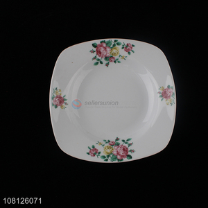 High quality flower dinner plates ceramic salad plates