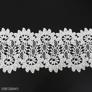 Yiwu wholesale white lace fabric lace trim for garment accessories