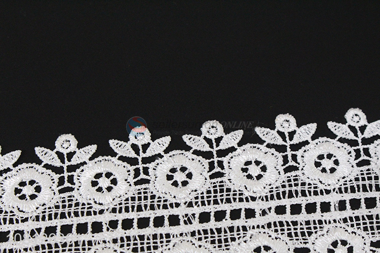 Good quality white delicate lace trim lace fabric for sale