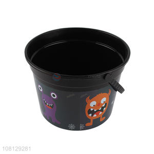 New design cartoon monster printed Halloween candy buckets