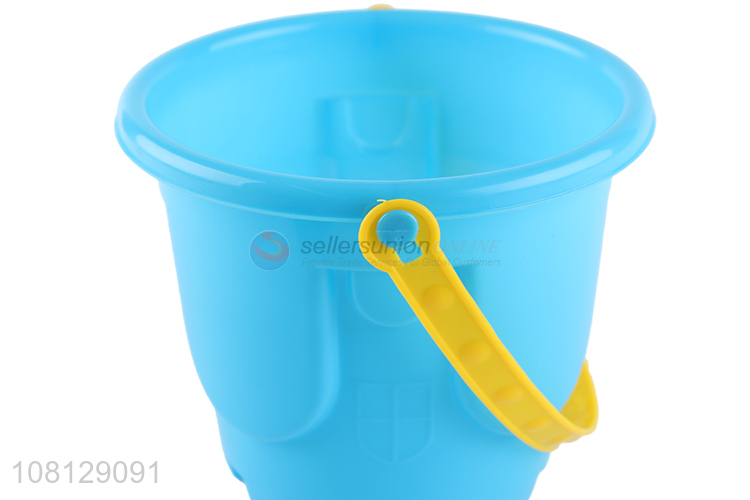 Good quality plastic castle bucket sand beach toy for kids