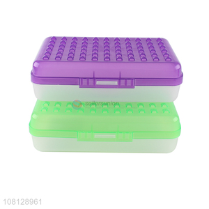 New arrival school stationery large capacity plastic pencil box