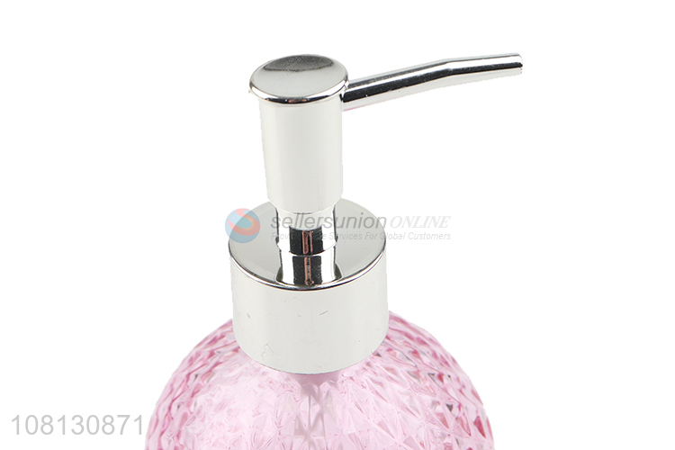 Online wholesale pink creative press lotion bottle for bath