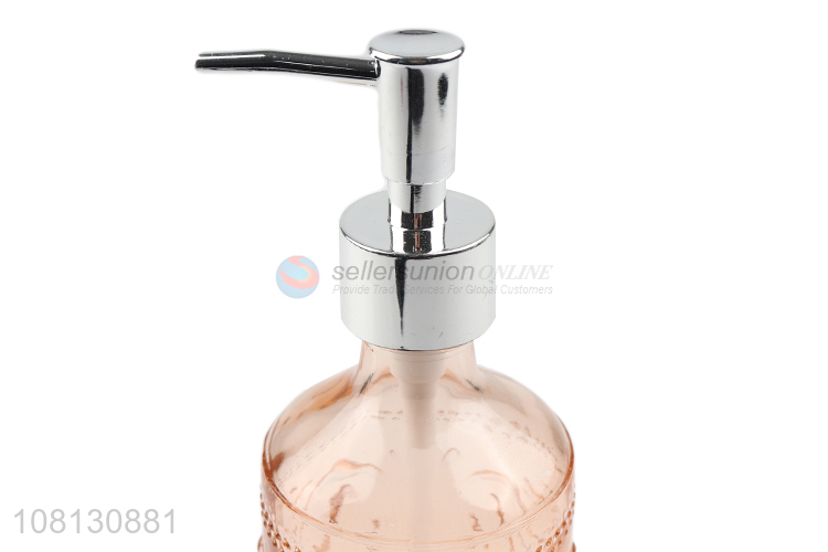 Good sale cosmetic bottle orange vacuum press lotion bottle