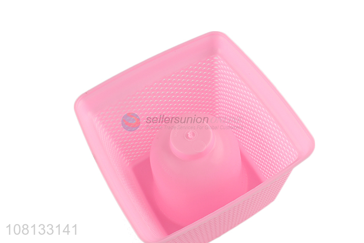 China wholesale pink plastic toilet brush with long handle