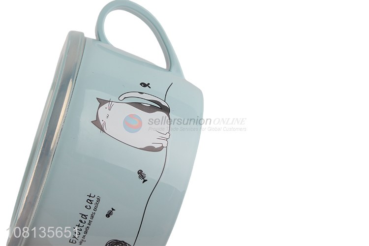 Yiwu market blue cartoon binaural insulated lunch box