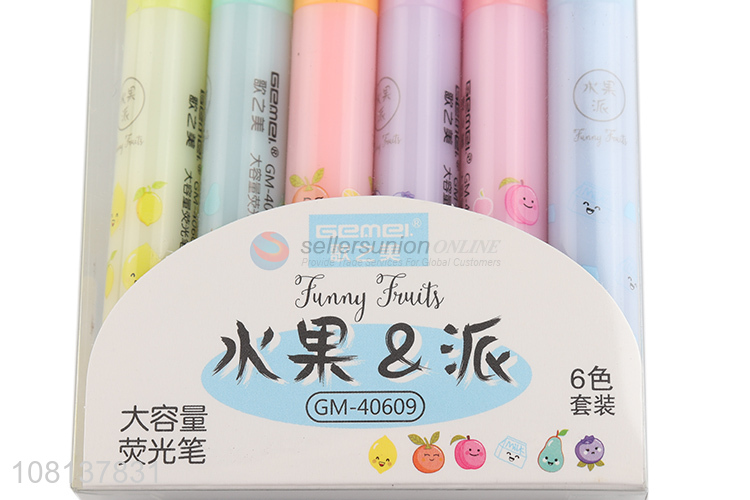 China products 6colors durable highlighter pens for sale