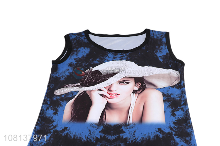 Good Sale Breathable Loose Sleeveless Top Ladies T-Shirt