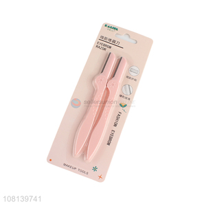 Wholesale fold eyebrow scraper girl eyebrow trimming tool