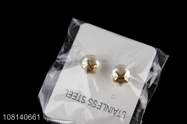 Yiwu market stainless steel decorative jewelry earrings