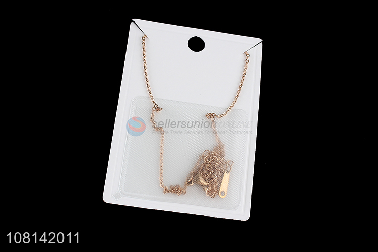 New arrival diamond 4-prong pendant necklace fashion jewelry