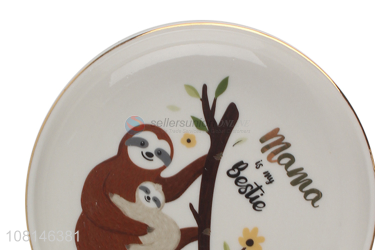 Wholesale European Style Ceramic Plate Fashion Dessert Cake Plate