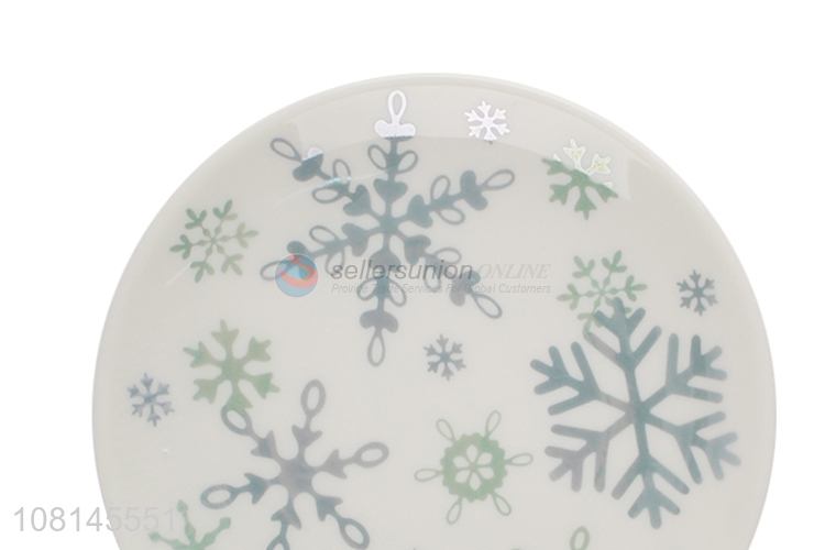 Delicate Design Round Ceramic Plate Dessert Cake Dish