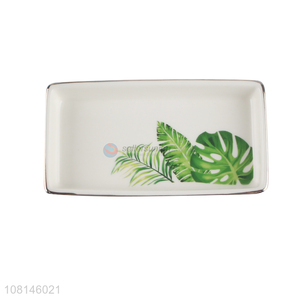 Simple Style Rectangle Ceramic Plates Dessert Dish Sushi Plate