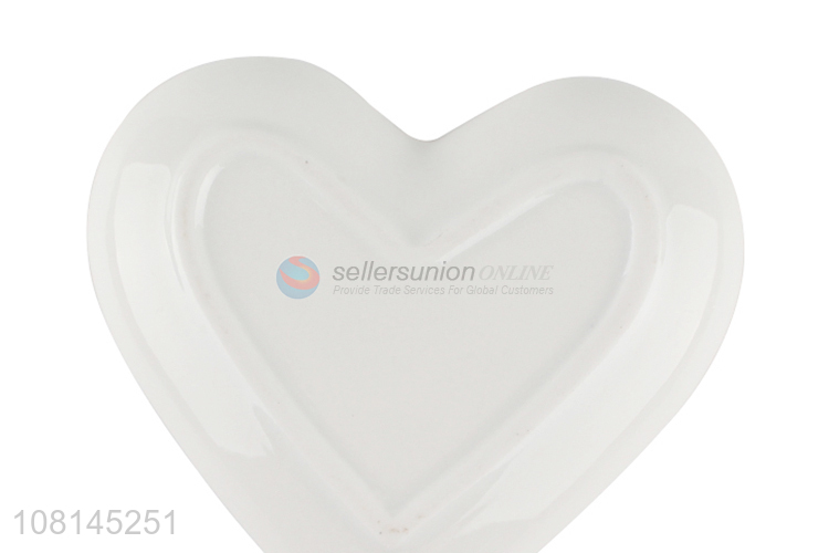 Good Quality Fashion Ceramic Plate Heart Shape Saucer