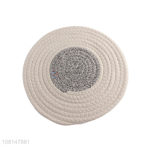 New arrival non-slip round woven cotton table mats placemats