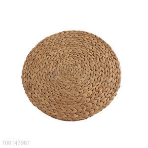 Top product natural round woven water hyacinth placemat table mat