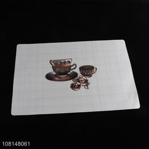 Low price washable mildewproof pvc placemat table mat for kithen