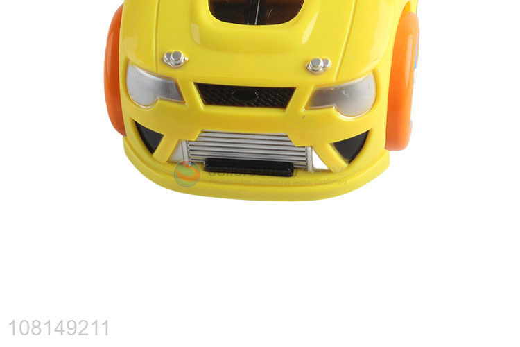 Yiwu factory plastic toy car yellow model car