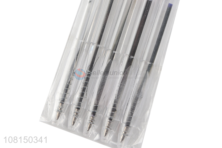 Good Price 5 Pieces Click Ballpoint Pen Fashion Ball Pen