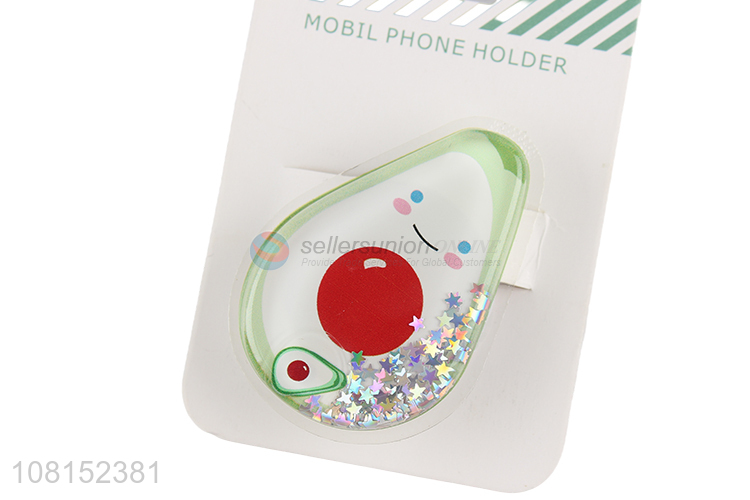 Low price cartoon avocado mobile phone holder wholesale