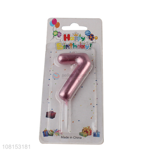 Yiwu market metallic birthday candles numeral cake candles