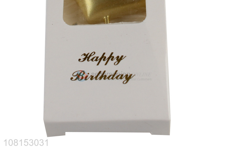 China imports metallic number candle birthday cake candle