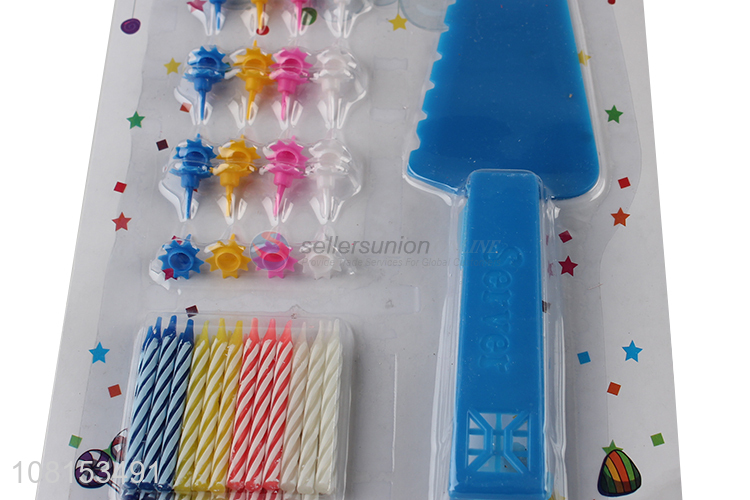 Good quality colorful striped birthday cake candle party supplies