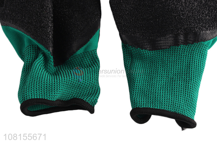 Wholesale 13 stitches work gloves with crinkle latex coating