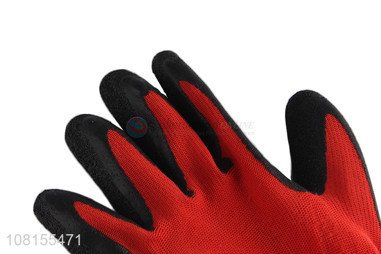 High quality 13 stitches latex crinkle safety work gloves