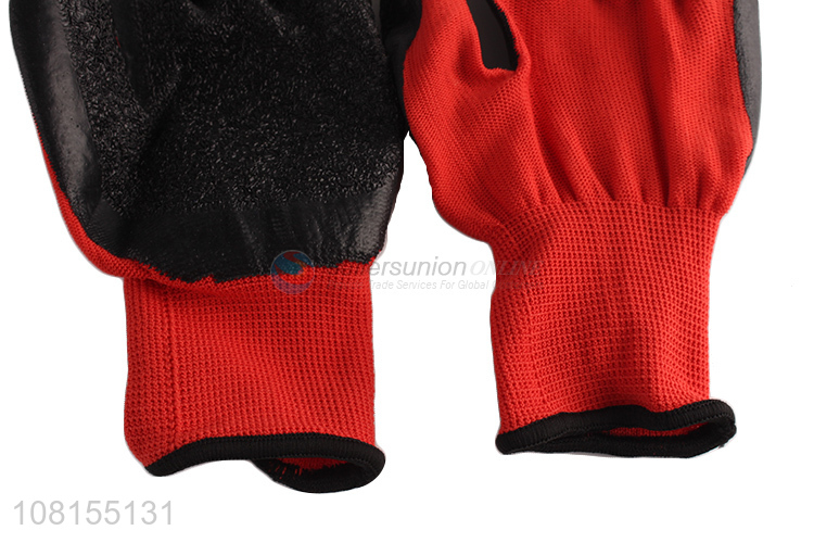 New arrival 21s cotton latex coated crinkle work gloves